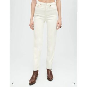 RE/DONE High Rise Stove Pipe Jeans